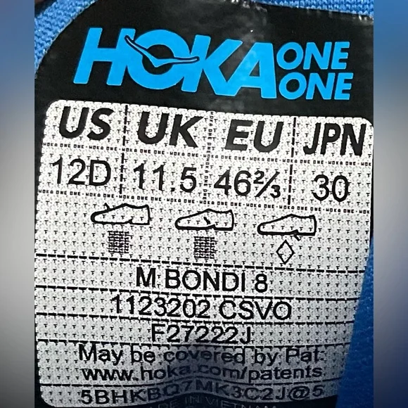 Hoka Bondi 8 Men’s 12 like new condition - Picture 8 of 8